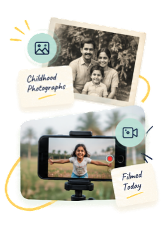 Childhood photographs and modern mobile filmmaking