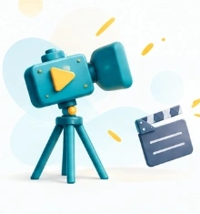 Retro Cinema Camera 3D Prop